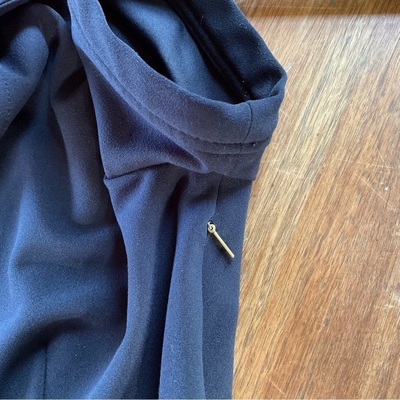 DKNY Dress Faux Wrap Midnight Blue Short Sleeve Size 6 - Picture 6 of 11